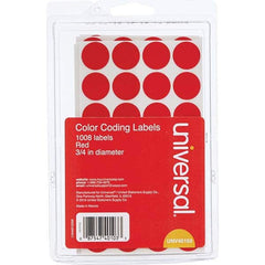UNIVERSAL - Labels, Ribbons & Tapes Type: Color Coding Labels Color: Red - Apex Tool & Supply