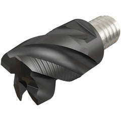 Iscar - MM EFS Grade IC908 Carbide End Milling Tip Insert - TiAlN Finish, 4 Flutes, 8mm Cutting Diam, 5mm Depth of Cut, 10mm Extension, 45° Helix - Apex Tool & Supply