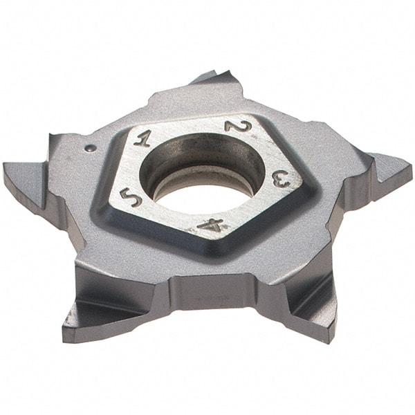 Iscar - PENTA24N119 IC908 Grade, 0.0469" Cutting Width, Carbide Cutoff Insert - Neutral Lead Angle, 0.0039" Cnr Rad, TiAlN Coated - Apex Tool & Supply