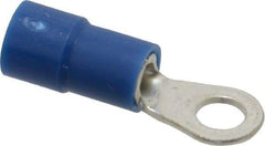Thomas & Betts - 16-14 AWG Partially Insulated Crimp Connection Circular Ring Terminal - #6 Stud, 0.803" OAL x 0.26" Wide, Tin Plated Copper Contact - Apex Tool & Supply