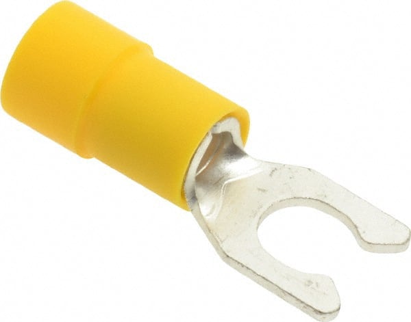 Thomas & Betts - #10 Stud, 12 to 10 AWG Compatible, Partially Insulated, Crimp Connection, Locking Fork Terminal - Apex Tool & Supply