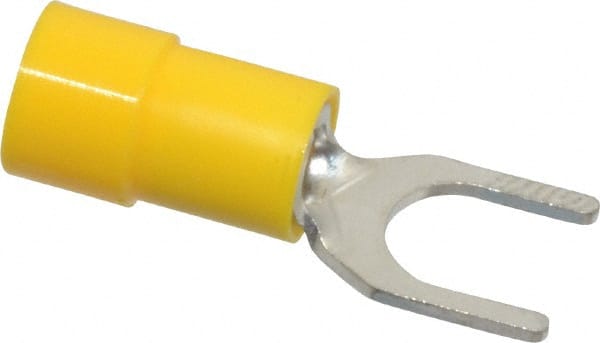 Thomas & Betts - 1/4 Inch Stud, 12 to 10 AWG, Partially Insulated, Crimp, Standard Fork Terminal - Apex Tool & Supply