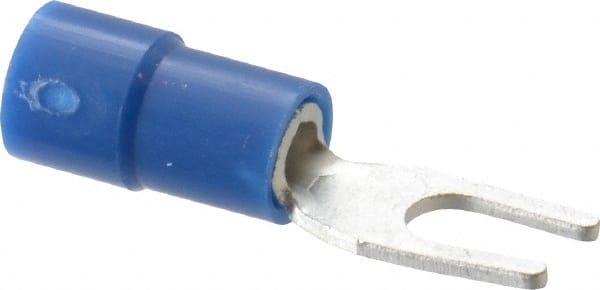 Thomas & Betts - #6 Stud, 16 to 14 AWG Compatible, Partially Insulated, Crimp Connection, Standard Fork Terminal - Apex Tool & Supply