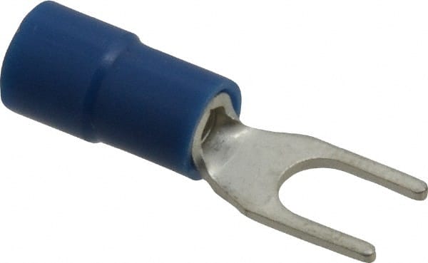 Thomas & Betts - #8 Stud, 16 to 14 AWG Compatible, Partially Insulated, Crimp Connection, Standard Fork Terminal - Apex Tool & Supply