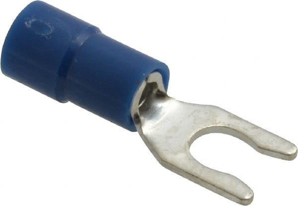 Thomas & Betts - #8 Stud, 16 to 14 AWG Compatible, Partially Insulated, Crimp Connection, Locking Fork Terminal - Apex Tool & Supply