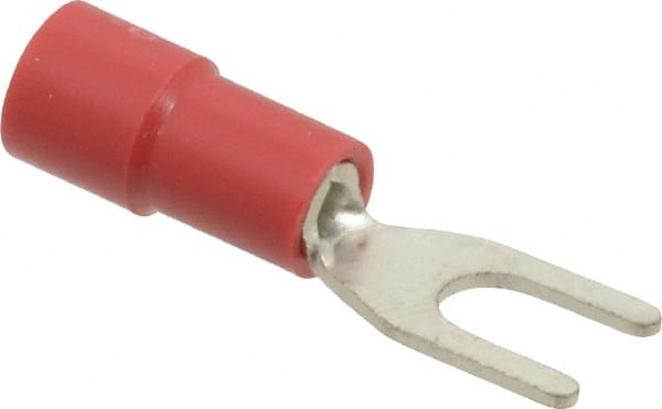 Thomas & Betts - #6 Stud, 22 to 16 AWG Compatible, Partially Insulated, Crimp Connection, Standard Fork Terminal - Apex Tool & Supply