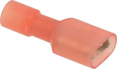Thomas & Betts - 22 to 16 AWG, Nylon, Fully Insulated, Female Wire Disconnect - 1/4 Inch Wide Tab, Red, CSA Certified, RoHS Compliant, UL 94 V-2, UL File E9809, UL Listed - Apex Tool & Supply