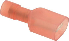 Thomas & Betts - 22 to 16 AWG, Nylon, Fully Insulated, Male Wire Disconnect - 1/4 Inch Wide Tab, Red, CSA Certified, RoHS Compliant, UL 94 V-2, UL File E9809, UL Listed - Apex Tool & Supply