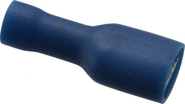 Thomas & Betts - 16 to 14 AWG, Vinyl, Fully Insulated, Female Wire Disconnect - 1/4 Inch Wide Tab, Blue, RoHS Compliant, UL 94 V-0 - Apex Tool & Supply