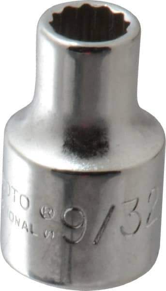 Proto - 9/32", 3/8" Drive, Standard Hand Socket - 12 Points, 1-5/16" OAL, Alloy Steel, Chrome Finish - Apex Tool & Supply