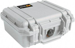 Pelican Products, Inc. - 9-11/16" Wide x 4-7/8" High, Clamshell Hard Case - Silver, Polyethylene - Apex Tool & Supply