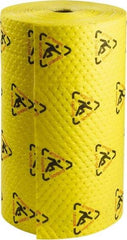 Brady SPC Sorbents - 80 Gal Capacity per Package, Chemical/Hazmat Roll - 300' Long x 30" Wide, Yellow, Polypropylene - Apex Tool & Supply