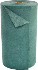 Brady SPC Sorbents - 49 Gal Capacity per Package, Universal Roll - 150' Long x 30" Wide, Green, Recycled Fibers - Apex Tool & Supply