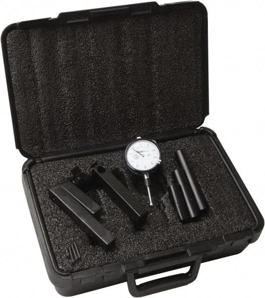 Moody Tools - 0.001" Graduation, 4" Max Meas, 0-100 Dial Reading, Dial Indicator & Base Kit - 0.001" Resolution - Apex Tool & Supply