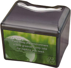 San Jamar - 6-1/2 x 6-1/8 x 6-7/8, Napkin Dispenser - Control Face with Advertising Insert, Black Pearl - Apex Tool & Supply
