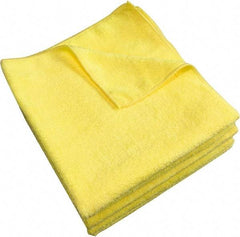 PRO-SOURCE - Reusable Microfiber Wipes - 14" x 14" Sheet Size, Yellow - Apex Tool & Supply