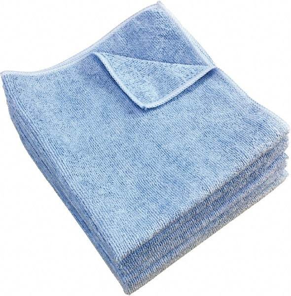 PRO-SOURCE - Reusable Microfiber Wipes - 14" x 14" Sheet Size, Blue - Apex Tool & Supply