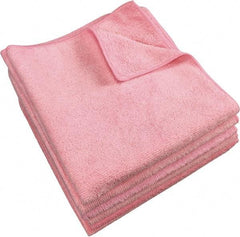 PRO-SOURCE - Reusable Microfiber Wipes - 12" x 12" Sheet Size, Pink - Apex Tool & Supply