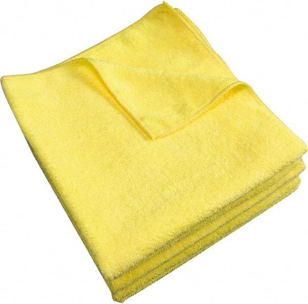 PRO-SOURCE - Reusable Microfiber Wipes - 12" x 12" Sheet Size, Yellow - Apex Tool & Supply