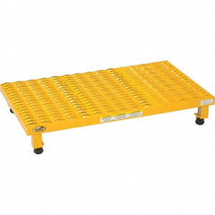 Vestil - 5" High x 19" Wide x 36" Deep, Yellow Step Stand - Steel, 500 Lb Capacity - Apex Tool & Supply