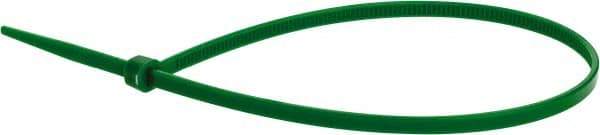Value Collection - 9.8" Long Green Nylon Standard Cable Tie - 40 Lb Tensile Strength, 70mm Max Bundle Diam - Apex Tool & Supply