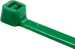 Value Collection - 8" Long Green Nylon Standard Cable Tie - 50 Lb Tensile Strength, 54mm Max Bundle Diam - Apex Tool & Supply
