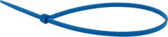 Value Collection - 9.8" Long Blue Nylon Standard Cable Tie - 40 Lb Tensile Strength, 70mm Max Bundle Diam - Apex Tool & Supply