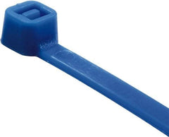 Value Collection - 11" Long Blue Nylon Standard Cable Tie - 50 Lb Tensile Strength, 81mm Max Bundle Diam - Apex Tool & Supply