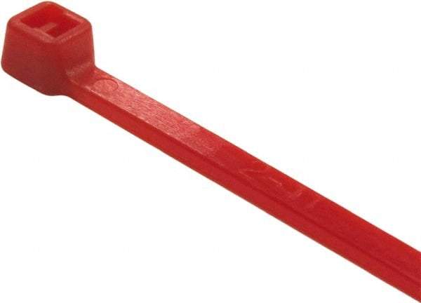 Value Collection - 9.8" Long Red Nylon Standard Cable Tie - 40 Lb Tensile Strength, 70mm Max Bundle Diam - Apex Tool & Supply