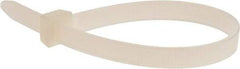 Value Collection - 8" Long Natural (Color) Nylon Standard Cable Tie - 120 Lb Tensile Strength, 54mm Max Bundle Diam - Apex Tool & Supply