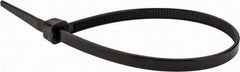Value Collection - 8" Long Black Nylon Standard Cable Tie - 50 Lb Tensile Strength, 54mm Max Bundle Diam - Apex Tool & Supply