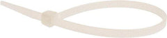 Value Collection - 8" Long Natural (Color) Nylon Standard Cable Tie - 50 Lb Tensile Strength, 54mm Max Bundle Diam - Apex Tool & Supply