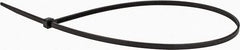 Value Collection - 14.6" Long Black Nylon Standard Cable Tie - 40 Lb Tensile Strength, 106mm Max Bundle Diam - Apex Tool & Supply