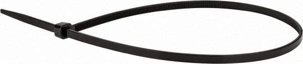 Value Collection - 16" Long Black Nylon Standard Cable Tie - 50 Lb Tensile Strength, 106mm Max Bundle Diam - Apex Tool & Supply
