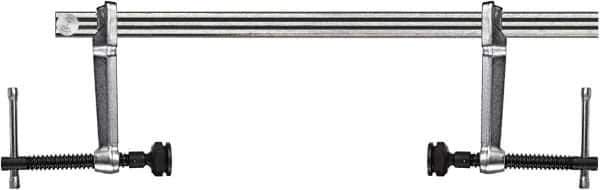Bessey - 118" Capacity, 5-1/2" Throat Depth Steel (Profiled Rail) Bar Clamp - 2,000 Lb Clamping Pressure, 130" OAL - Apex Tool & Supply