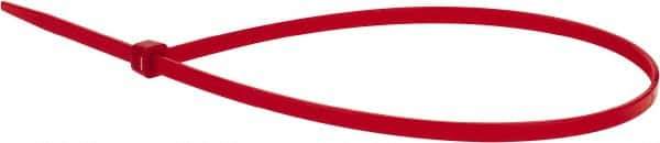 Value Collection - 14.6" Long Red Nylon Standard Cable Tie - 50 Lb Tensile Strength, 106mm Max Bundle Diam - Apex Tool & Supply