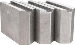 Abbott Workholding Products - 1.5mm x 60° Serrated Attachment, Square Soft Lathe Chuck Jaw - 3 Jaws, Aluminum, 1.1811" Btw Mount Hole Ctrs, 5-1/2" Long x 2" Wide x 4" High, 0.8268" Groove, 0.6299" & 16mm Fastener - Apex Tool & Supply