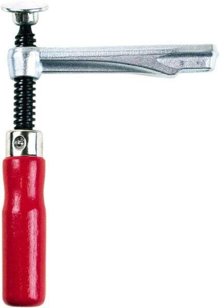 Bessey - 1,450 Lb Clamping Pressure, Steel, Straight Handle, SLV Bar & Pipe Clamping Arm - 4-3/4" Throat Depth - Apex Tool & Supply