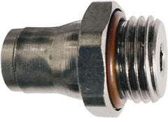 Legris - 8mm Outside Diam, 3/8 BSPP, Nickel Plated Brass Push-to-Connect Tube Male Connector - 435 Max psi, Tube to Male BSPP Connection, FKM O-Ring - Apex Tool & Supply
