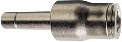 Legris - 3/8" Outside Diam, Nickel Plated Brass Push-to-Connect Tube Plug-In Adapter - 435 Max psi, Tube to Stem Connection, FKM O-Ring - Apex Tool & Supply