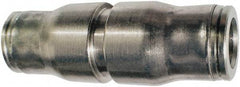 Legris - 10mm Outside Diam, Nickel Plated Brass Push-to-Connect Tube Union - 435 Max psi, Tube to Tube Connection, FKM O-Ring - Apex Tool & Supply
