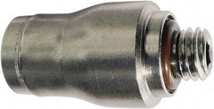 Legris - 4mm Outside Diam, M5x0.8 Metric, Nickel Plated Brass Push-to-Connect Tube Male Connector - 435 Max psi, Tube to Metric Thread Connection, FKM O-Ring - Apex Tool & Supply