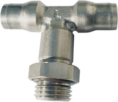 Legris - 8mm Outside Diam, 1/4 BSPP, Nickel Plated Brass Push-to-Connect Tube Male Branch Tee - 435 Max psi, Tube to Male BSPP Connection, FKM O-Ring - Apex Tool & Supply
