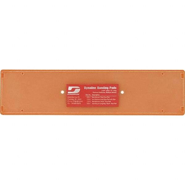 Dynabrade - 11 x 2-3/4" Rectangular Adhesive/PSA Backing Pad - File Board Sander Compatible, Screw Attachment, Nonvacuum Pad, 3/8" Thick, Medium Density - Apex Tool & Supply