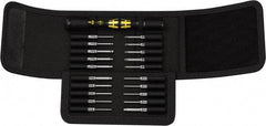 Wera - 20 Piece Hex, Pentalobe, Phillips, Torx, TorxPlus & Slotted Screwdriver Set - Blade Sizes: Width mm 1.5, 2 & 3, Bit Sizes: Hex mm 1.5 & 2, Philips #0 to #1, Torx T1, T2, T3, T4, T5, T6, IP1, IP2, IP3, IP4 & Ts1 - Apex Tool & Supply