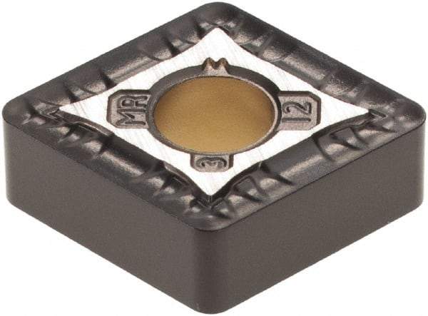 Kennametal - CNMG433 MR Grade KCM25 Carbide Turning Insert - TiN/MT/TiCN/Al2O3 Finish, 80° Diamond, 1/2" Inscr Circle, 3/16" Thick, 3/64" Corner Radius - Apex Tool & Supply