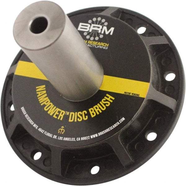 Brush Research Mfg. - 31/32" Arbor Hole to 0.968" Shank Diam Standard Collet - For 4, 5 & 6" NamPower Disc Brushes, Attached Spindle, Flow Through Spindle - Apex Tool & Supply