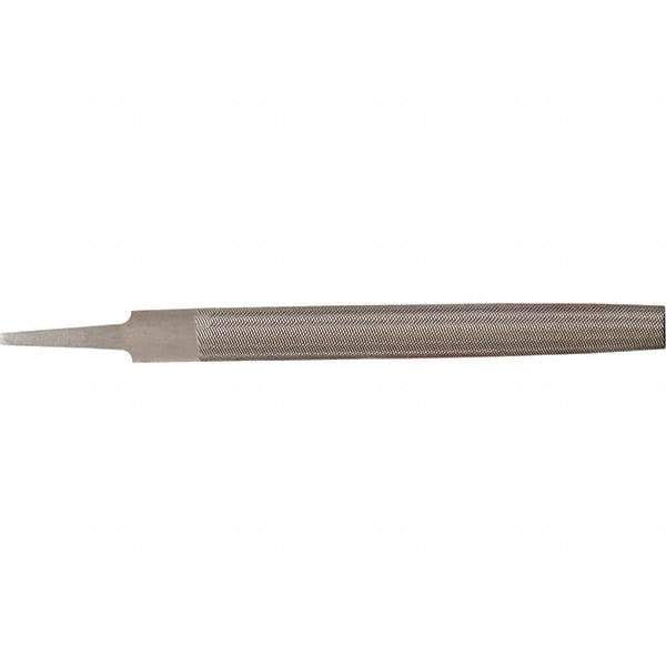 Stanley - 8" Long, Bastard Cut, Half Round American-Pattern File - Double Cut, 1/4" Overall Thickness - Apex Tool & Supply