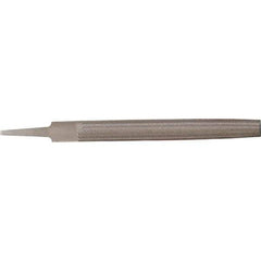 Stanley - 8" Long, Bastard Cut, Half Round American-Pattern File - Double Cut, 1/4" Overall Thickness - Apex Tool & Supply