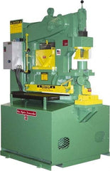 Uni-Hydro - 9" Throat Depth, 80 Ton Punch Pressure, 2" in 1/2" Punch Capacity Ironworker - 7-1/2 hp, 3 Phase, 220/480 Volts, 46" Wide x 70" High x 37" Deep - Apex Tool & Supply